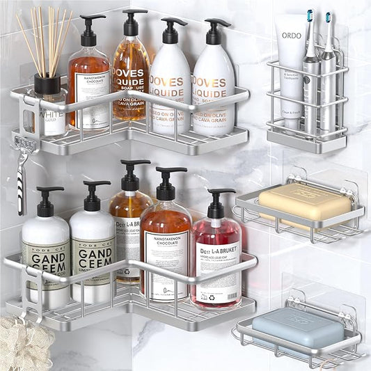 YASONIC Corner Shower Caddy Organizer, Large Capacity Shower Storage Rack