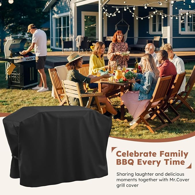 MR. COVER Griddle Cover for Blackstone 36 Inch Griddle with Hood - Heavy Duty 600D Waterproof Cover, UV & Wind Resistant, Air Vent, Double Buckle Straps, Fits Blackstone 36" 4 Burner