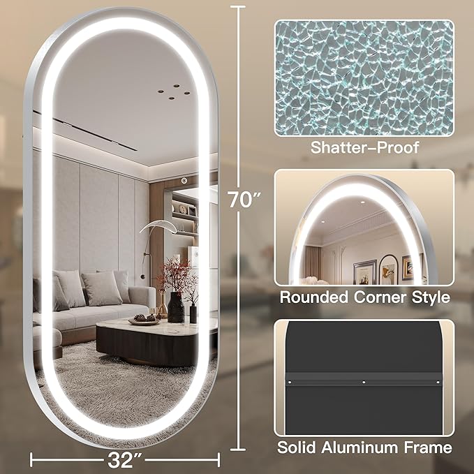 FENNIO 71" x 32" Large Wall Mounted Mirror