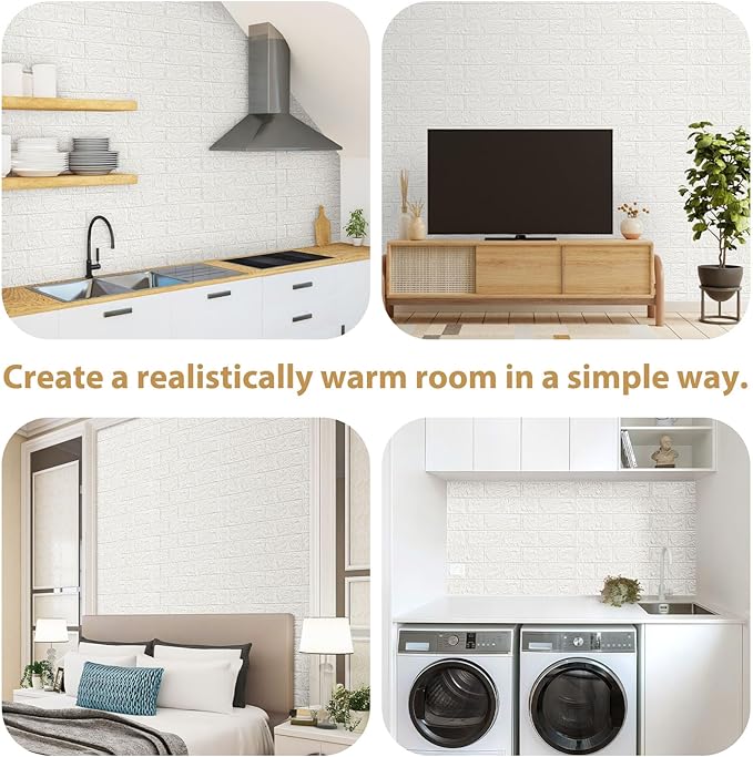JOLOV 20 PCS 3D Wall Panels Peel and Stick