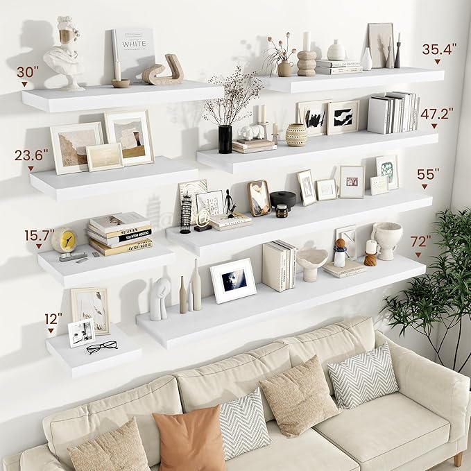 Vivelove 24/36/48/16 Inch Floating Shelves