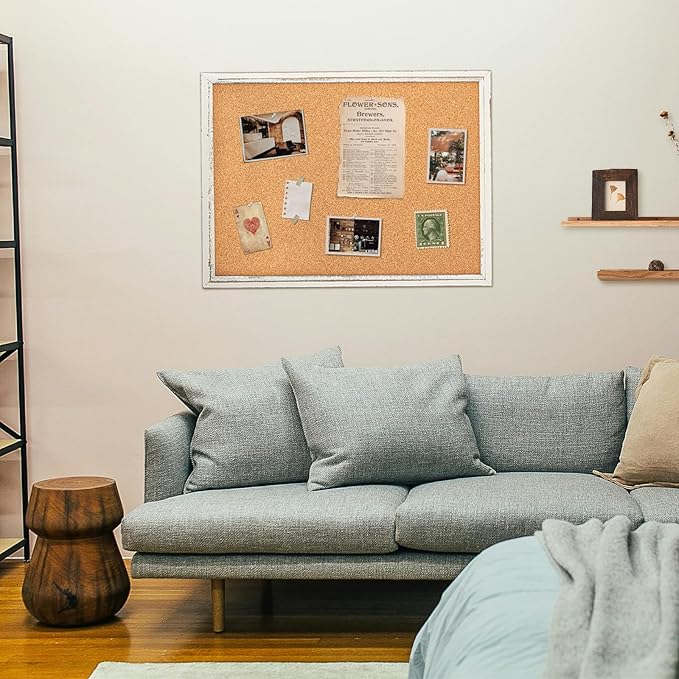 DOLLAR BOSS White Cork Board for Wall