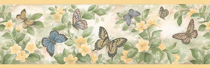 Brewster 137B38633 Kitchen Bath Bed Resource III Butterflies Wall Border