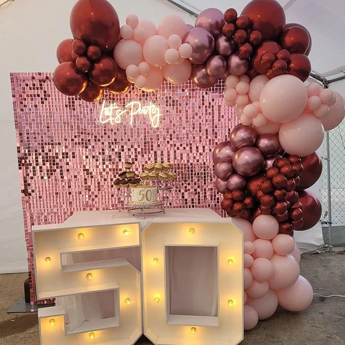 COKAOBE Pink Shimmer Wall Backdrop, Photo Backdrops