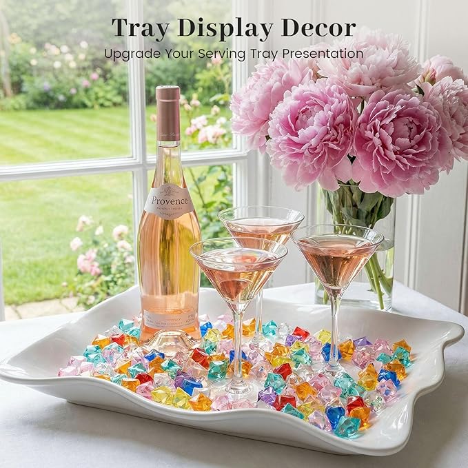 DomeStar 150PCS Multicolored Acrylic Fake Gems, Crushed Ice Rocks Pirate Treasure Jewels Vase Fillers, Table Scatter, Sensory Bin Filler, Photo Props, Pirate Party Favors Easter Decor