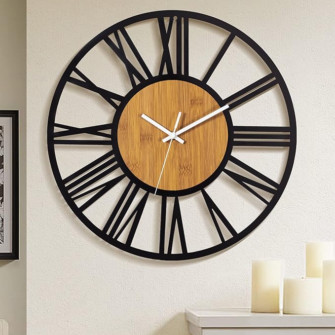 1st owned Wall Clocks for Living Room Decor, Round Silent Non Ticking, Modern