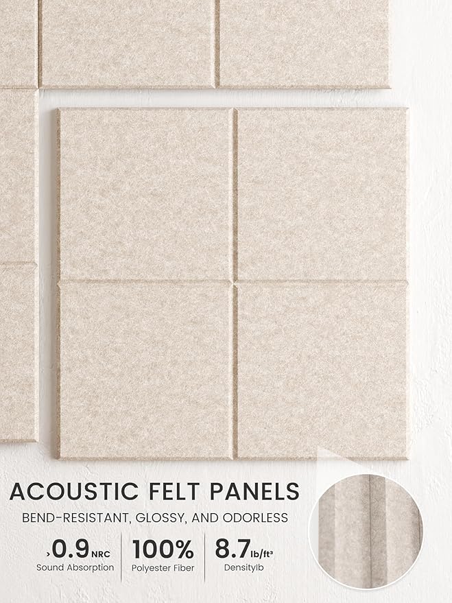 Bumusty Large Felt Bulletin Board, 30 Push Pins, 70 Adhesive Tabs