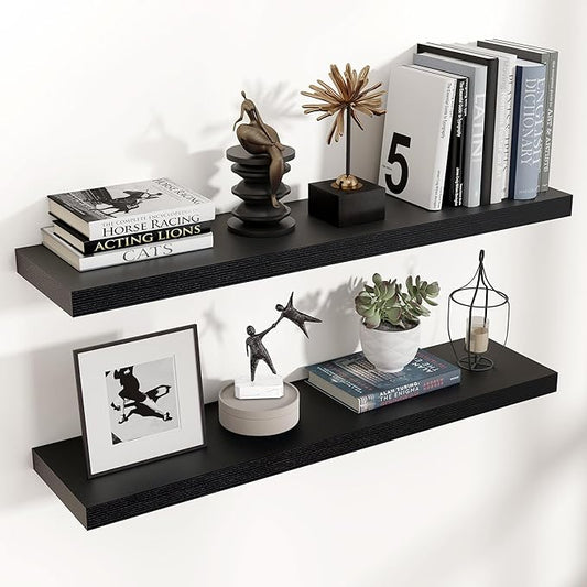 Venusmiles Floating Shelves for Wall 36 inch Long, Engineered Wood Wall Shelves