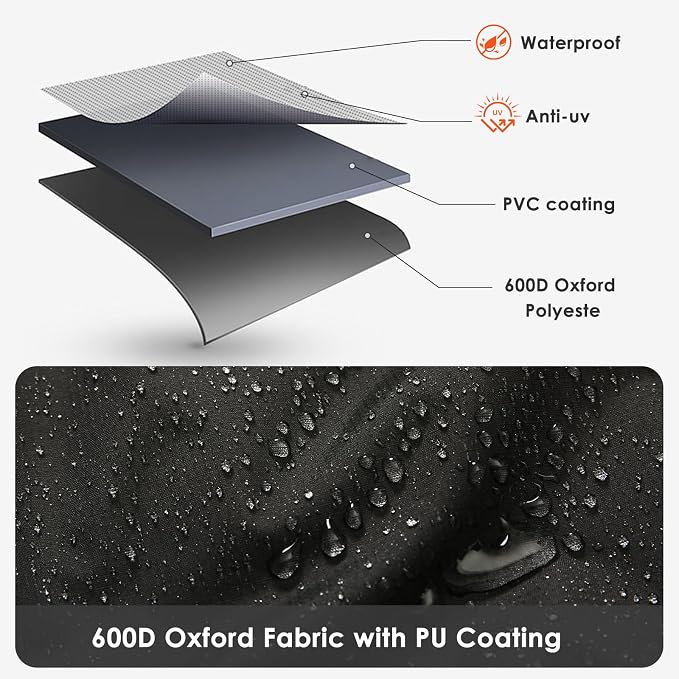 Grill Cover for Monument 4 Burner Grills, for Monument Mesa 400, 25392, 24633, 35633, 24367, 41847NG, 54 Inch Heavy Duty & Waterproof, Outdoor Barbecue Cover