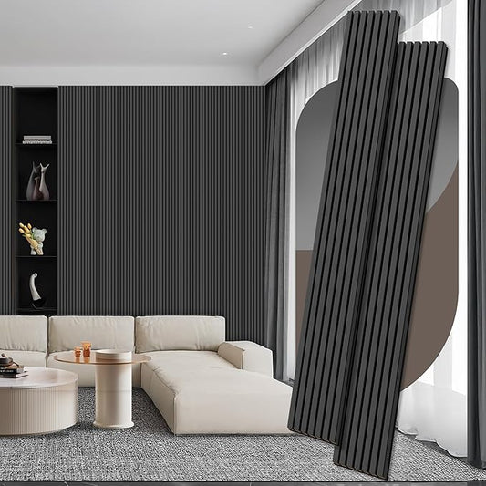 RITOLLO Wood Panels for Wall, 106.3" × 11" Wood Slat Acoustic Panels for Wall
