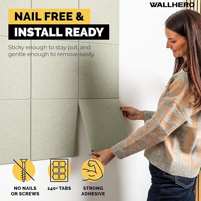 WALLHERO Corkboards for Wall, Pin Up Board, Office Board for Wall, Big Bulletin