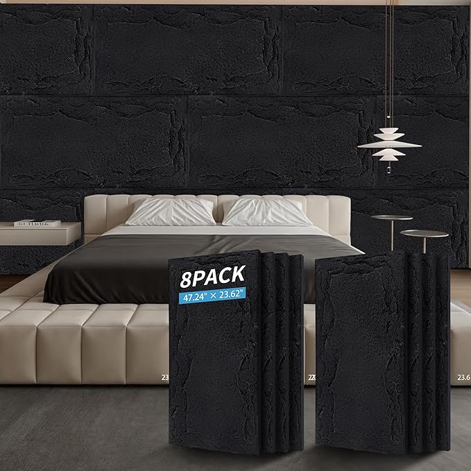 3D Faux Stone Wall Panels, Lightweight & Waterproof Accent Marble Rock Skin