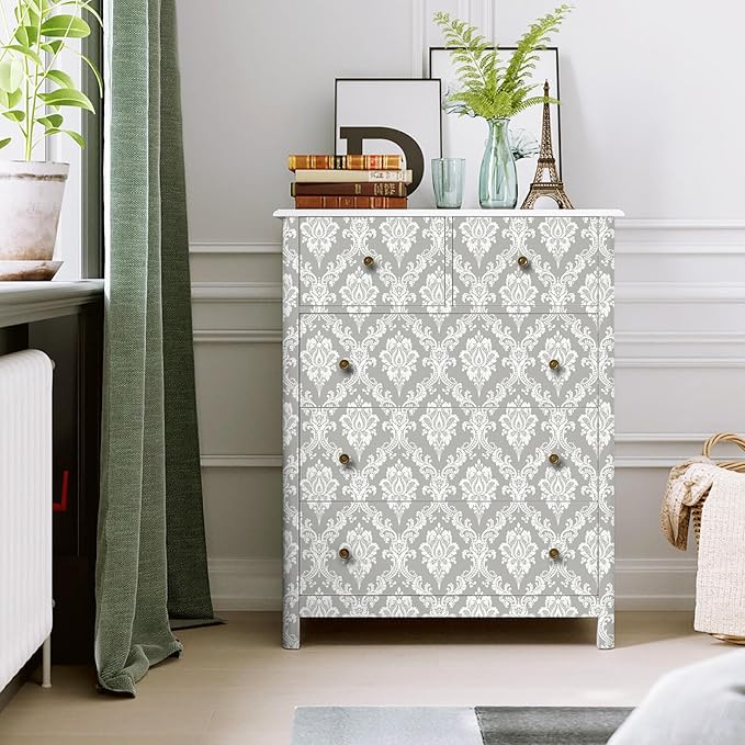 Peel and Stick Wallpaper Grey and White Contact Paper
