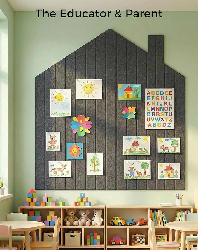 Aothia 12-Pack Felt Bulletin Board Tiles