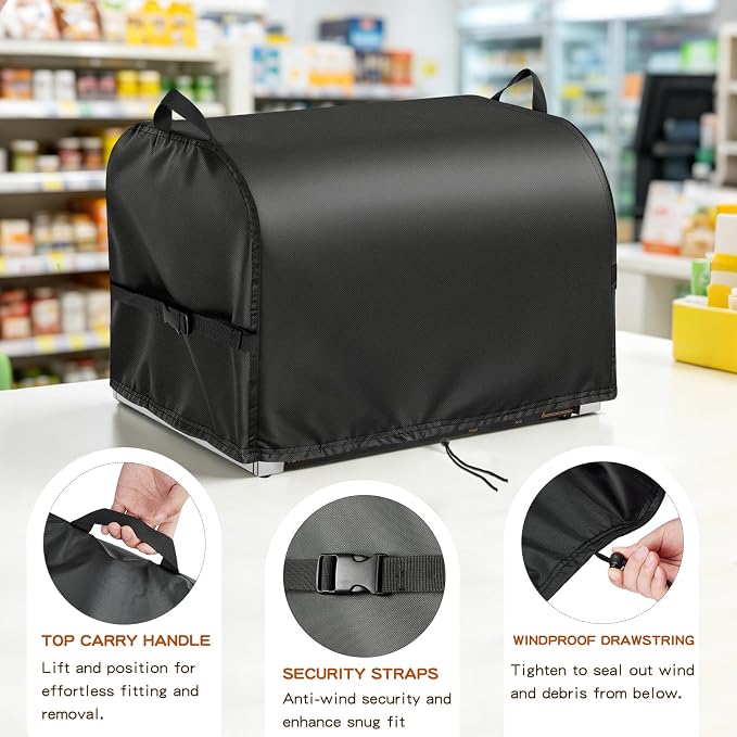 Hot Dog Roller Cover for VEVOR Hot Dog 7/11 Roller, 23inch Hot Dog Grill Cover for Vexon 11-Roller Hotdog Machine, Hotdog Cooker, Warmer,Maker,Toaster-23 L x 19" W x 17" H