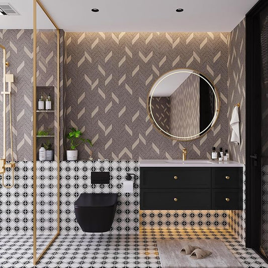 Herringbone Peel and Stick Wallpaper Geometric Wallpaper Boho Contact Paper