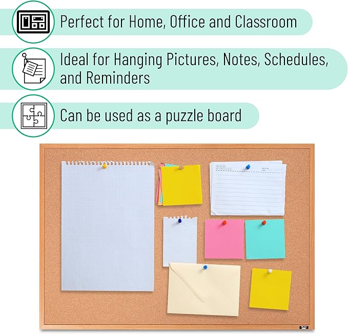 Mr. Pen- Cork Notice Board, 24 X 18 Inches, Cork Bulletin Board