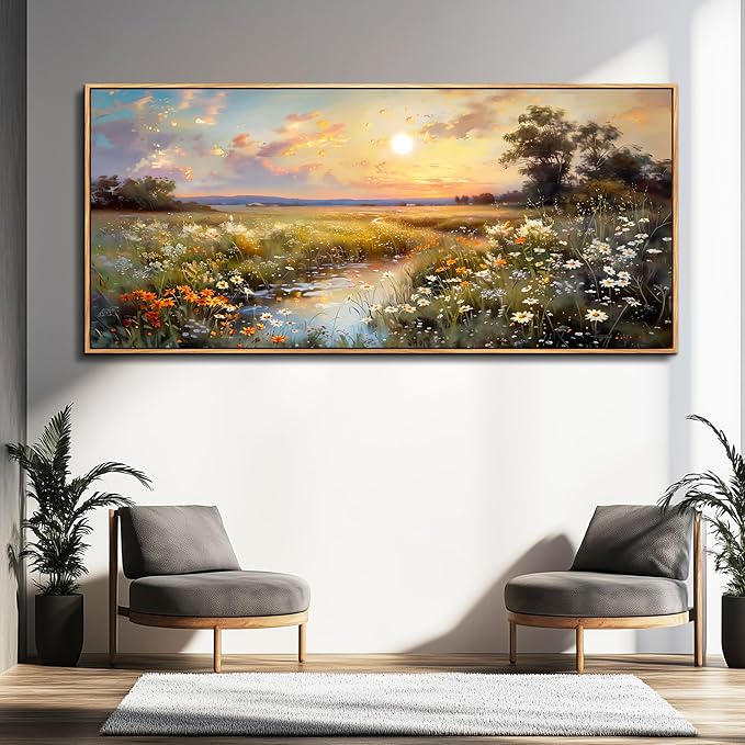 hyidecorart Large Framed Wall Art, Landscape Wall Art, Nature Wall Decor