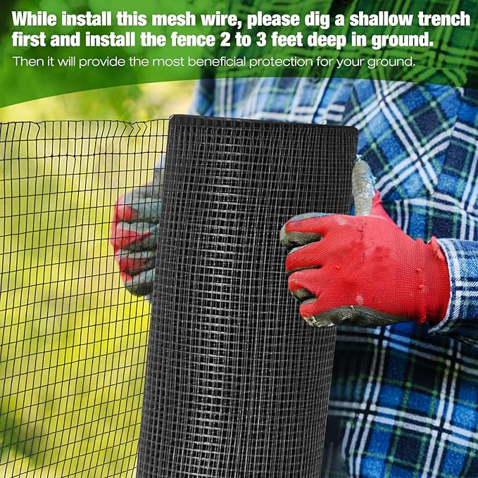 Tatuo Hardware Cloth 1/2 Inch 72in x 100ft Hot Dip Galvanized After Welded Cage Mesh Rolls 21 Gauge Metal Chicken Wire Roll Wire Fencing Poultry Netting for Raised Garden Rodent Animals