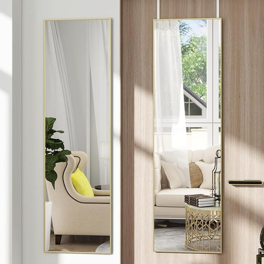 Full Length Door Mirror 14x48, Metal Frame