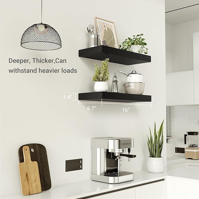 Vivelove Black Bathroom Shelves Over Toilet, Wall Shelf