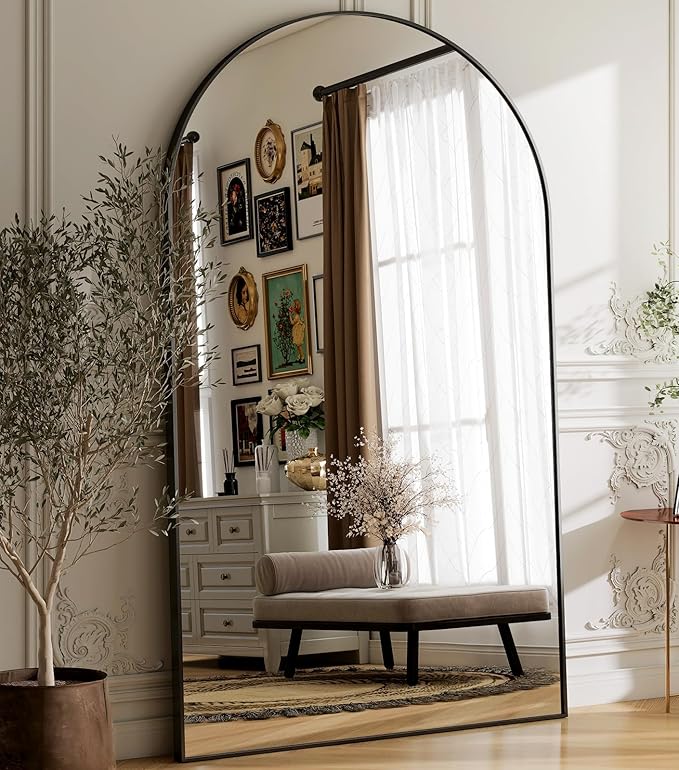 GLSLAND 72"x44" Arched Full Length Mirror – Oversized Full Body Floor Mirror