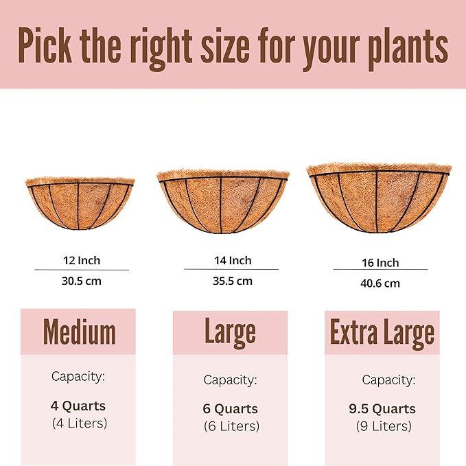 LaLaGreen Wall Planters for Outdoor Plants, 4 Pack, 12 Inch Half Round Plant