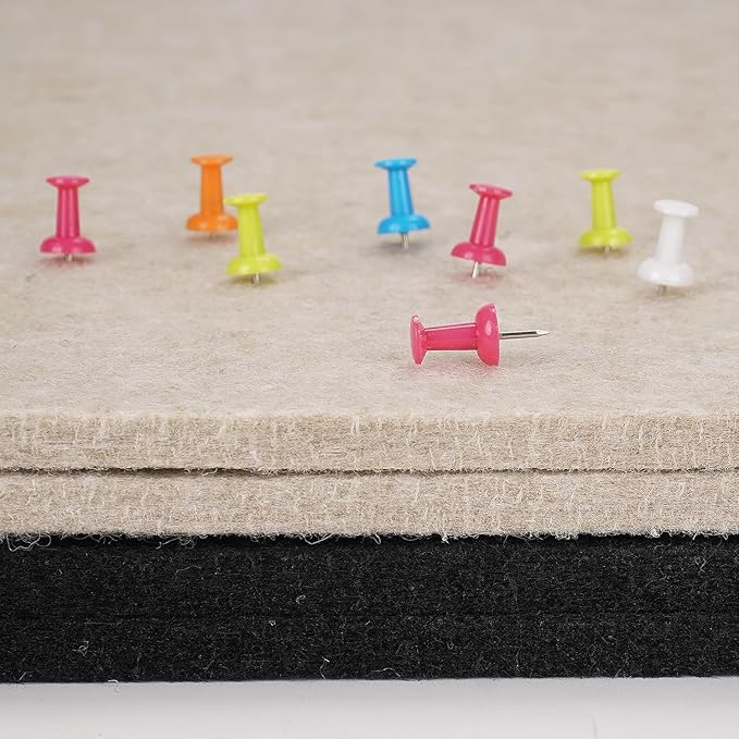 Large Bulletin Board, 48 X 36 inches Felt Board Notice Pin Board, Self-Adhesive
