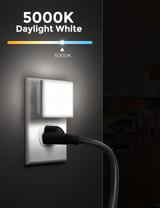 L LOHAS LED Night Lights Plug into Wall 2-Pack, 0.3W Plug in Night Light