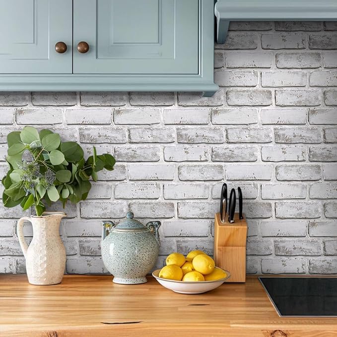 COMSTICKC 3D Faux Brick Wall Panel Peel and Stick, Small Size, Ultra-Light PVC