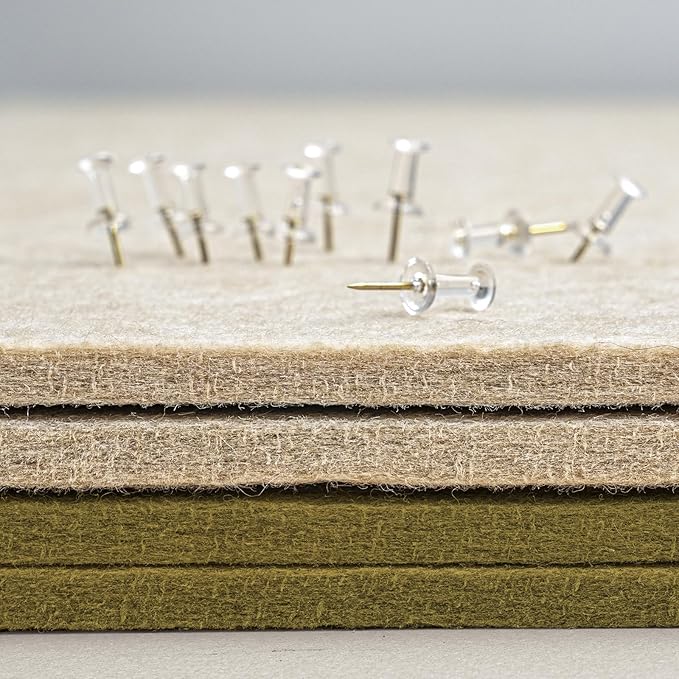 Bulletin Board, 24 x 18 inches Felt Board Decorative Pin Board, Cork Board