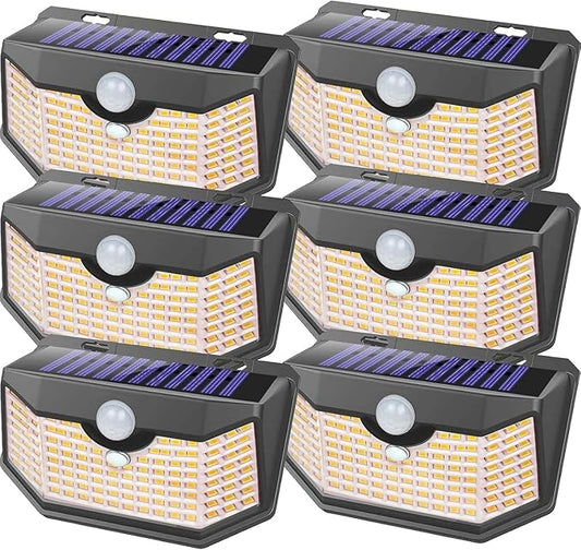 HMCITY 120 LED Outdoor Solar Lights-