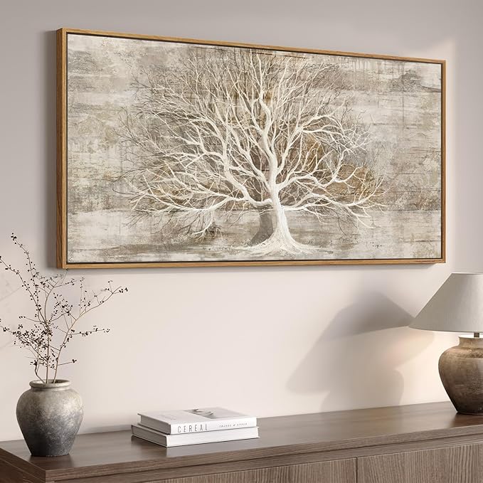Large Framed Tree of Life Wall Art
