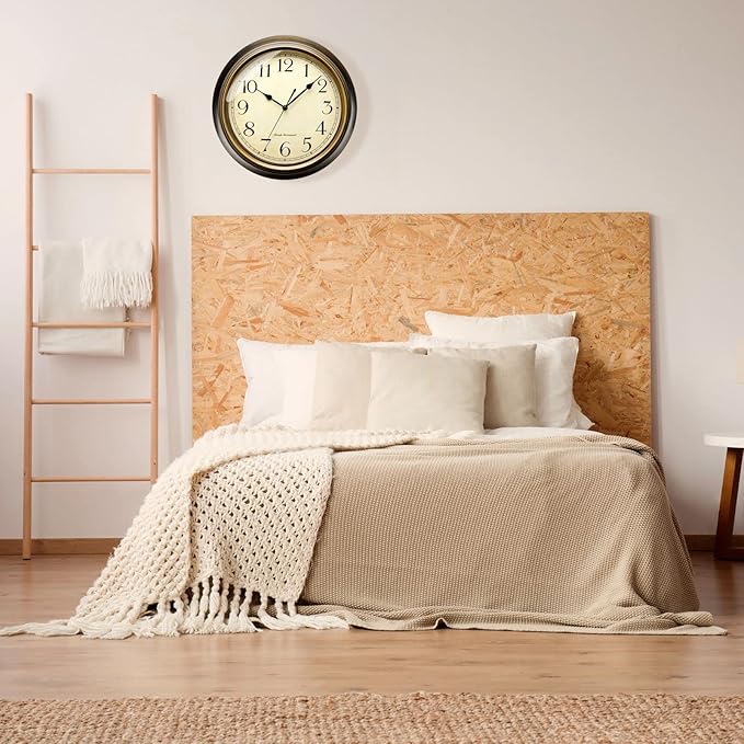 Plumeet Small Metal Wall Clock, Arabic Numerals, Battery Operated
