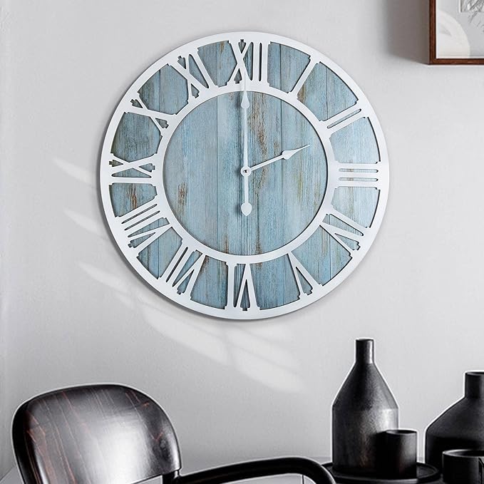 1st owned Wall Clocks for Living Room Decor, Round Silent Non Ticking, Modern