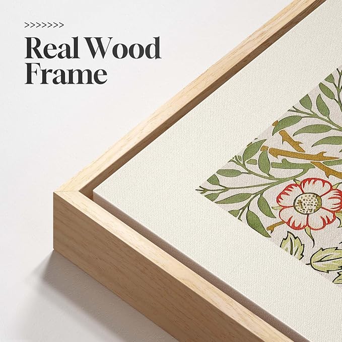 Framed William Morris Canvas Wall Art