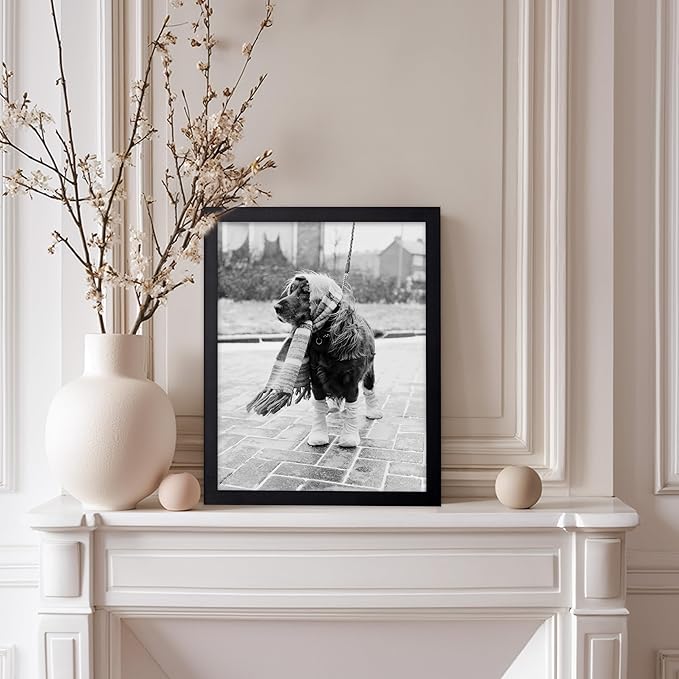 Poster Master Dog Dressed for Winter Print