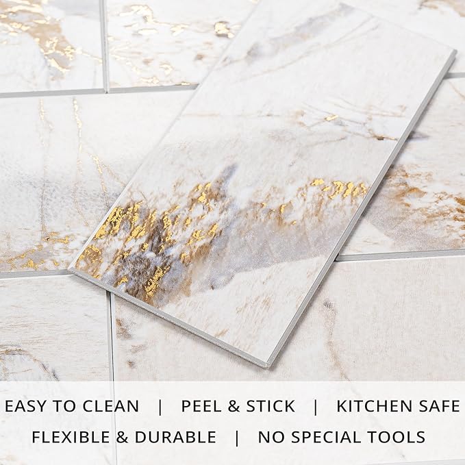 StyloVue 100 Pieces Peel and Stick Backsplash