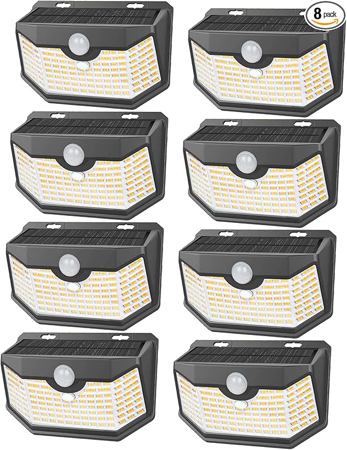 HMCITY 120 LED Outdoor Solar Lights-