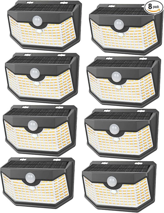 HMCITY 120 LED Outdoor Solar Lights-