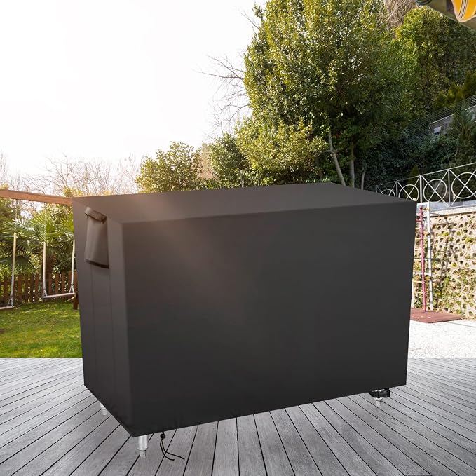 Outdoor Prep Table Cover 60 Inch,Waterproof Fadeproof UV Resistant Patio Stainless Steel Metal BBQ Table Cover All Season Protection for Outdoor Table - 60 x 24 x 35 Inch