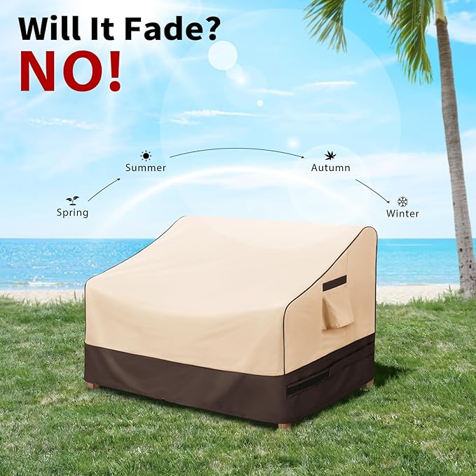 KylinLucky Outdoor Patio Sofa Cover fit 85 x 37 x 35 inch, 84 x 36, 83 x 35 Waterproof Weatherproof Heavy Duty 600D Garden Furniture Cover for Outside Sofa Couch