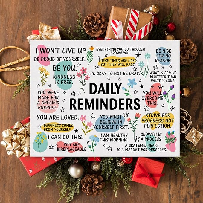 Inspirational Daily Reminders Poster Canvas Wall Art