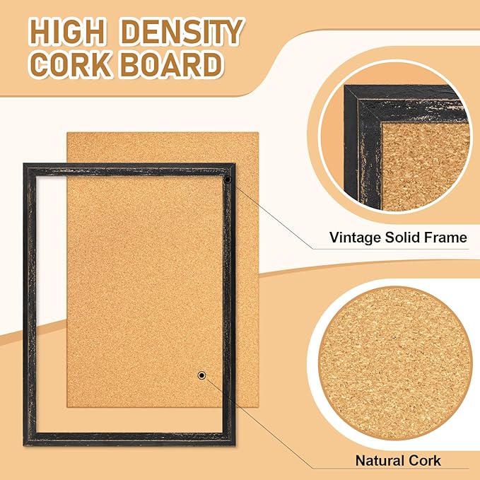 DOLLAR BOSS Cork Board for Office 24 X 18 Inches Cork Boards for Walls Bulletin