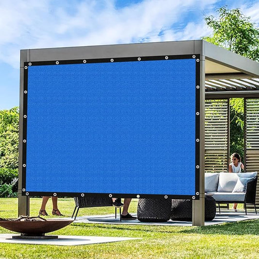 Artpuch Outdoor Pergola Shade Cover 5' X 10' Sun Shade Cloth with Grommets, 90% UV Protection Canopy Patio Privacy Screen (Customized Available) GN107, Blue