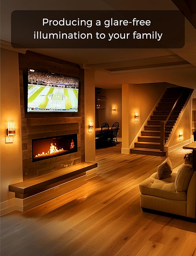 L LOHAS LED Night Light, Amber Night Lights Plug Into Wall, Dusk to Dawn Sensor