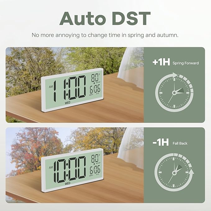 JALL 14.5" Large Digital Wall Clock Battery Operated