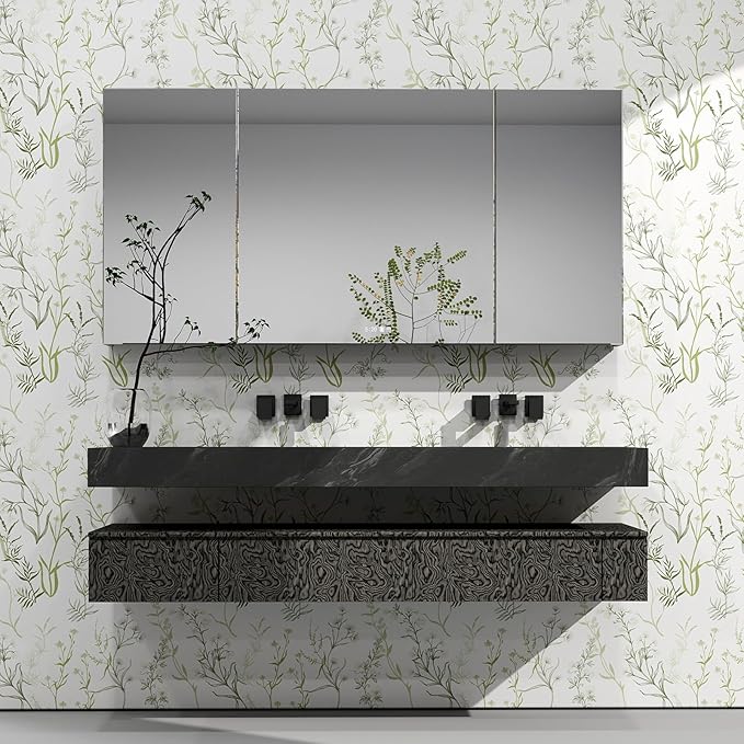 Timeet Floral Peel and Stick Wallpaper Botanical Wildflower Self Adhesive Wall