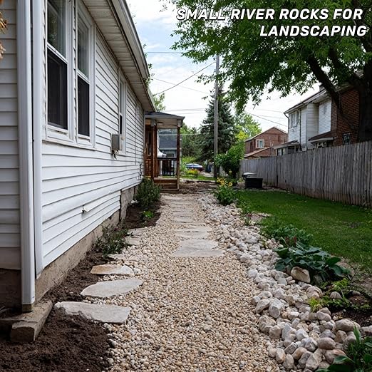 NUPICK 3lb River Rocks for Plants Indoor, 3/8 Inch Mixed Pebbles for Vase Fillers, Decorative Pea Gravel for Fish Tank, Natural Polished Stones for Succulent, Bonsai, Landscaping, Bird Baths