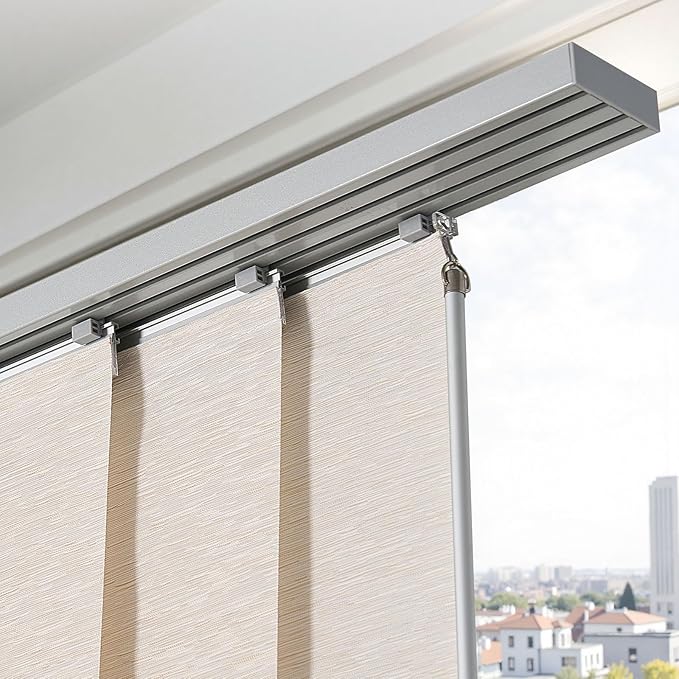 VEVOR Panel Track Blinds, Extendable Track from 45.8 in to 86 in W, Trimmable